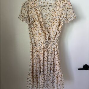 Floral Print V-Neck Dress